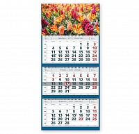 Календарь-2018 (кв.тр) Цветы. Арт. 01.1.562